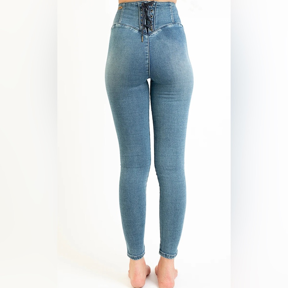 Joyfolie Corset Opal Denim Size 29 Skinny Hip Hugging Comfy Strechy